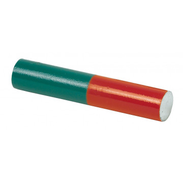 Magnet zylindrisch, stabförmig, L=80 mm, D=15 mm, AlNiCo, Pole farbig