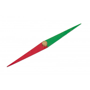 Magnetnadel, L=100 mm, mit Lagerpfanne, Pole farbig gekennzeichnet