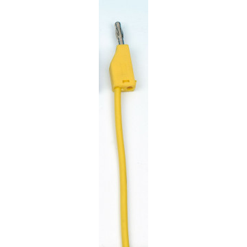 Verbindungsleitung, 15 cm, gelb, Messleitung,Experimentierkabel