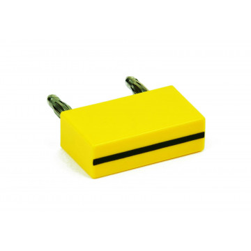 Brückenstecker 25 mm, für Magnetbaustein compact, gelb/grün