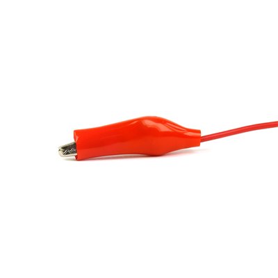 Kabel mit Krokoklemmen, 22 cm, rot