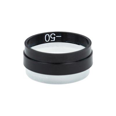 Linse Glas, in Fassung, D 50 mm, FL -50 mm